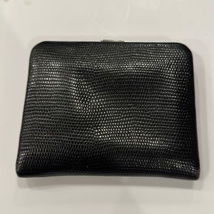 Neiman Marcus black leather wallet